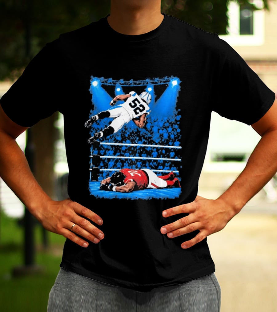 2026 Panthers Trevis Gipson Top Rope Wrestling Leap T-Shirt