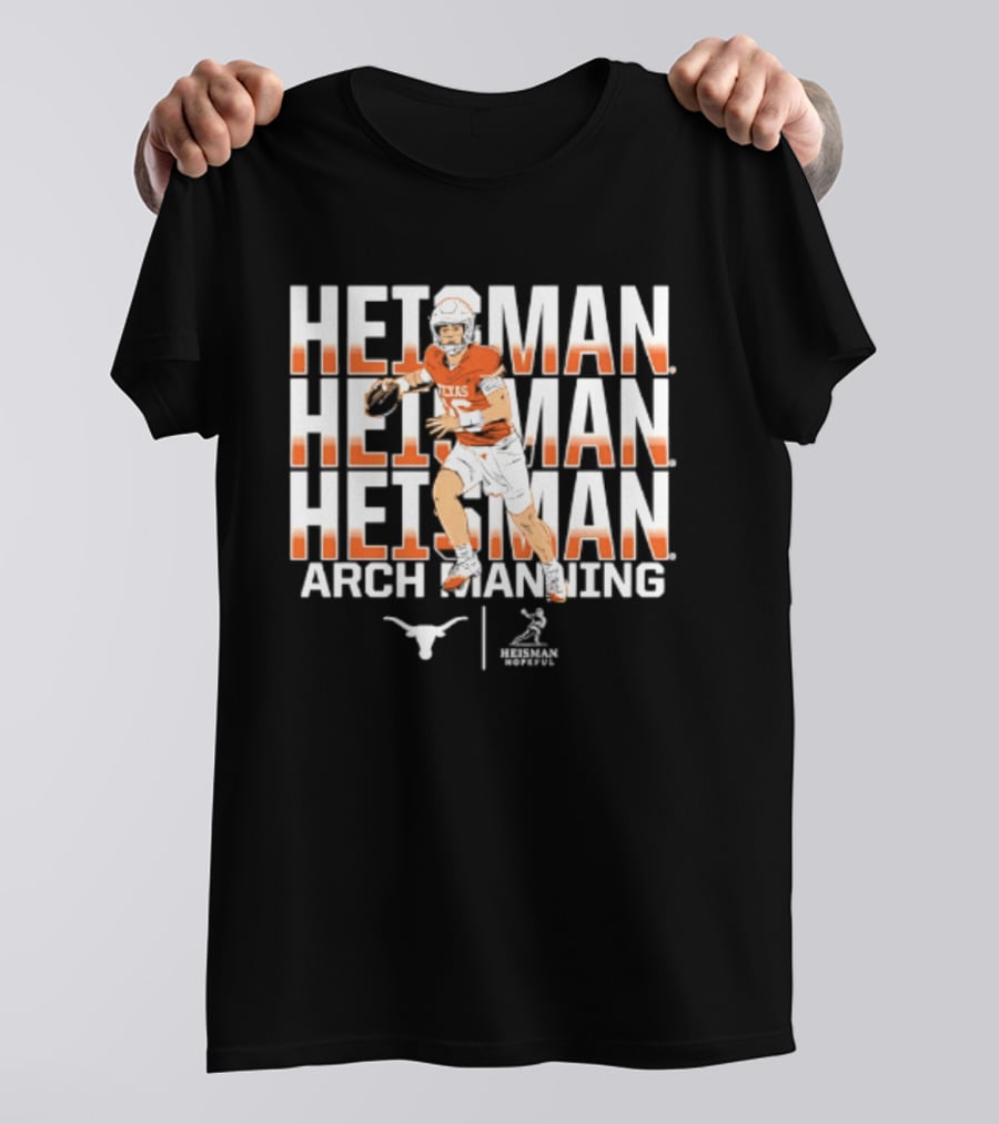Texas Longhorns Arch Manning Heisman Trophy Contender NCAA Football T-Shirt