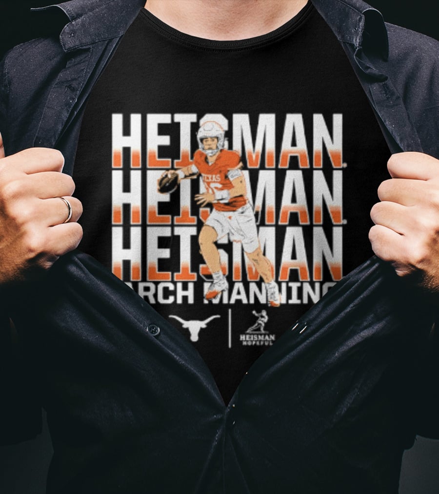 Texas Longhorns Arch Manning Heisman Trophy Contender NCAA Football T-Shirt