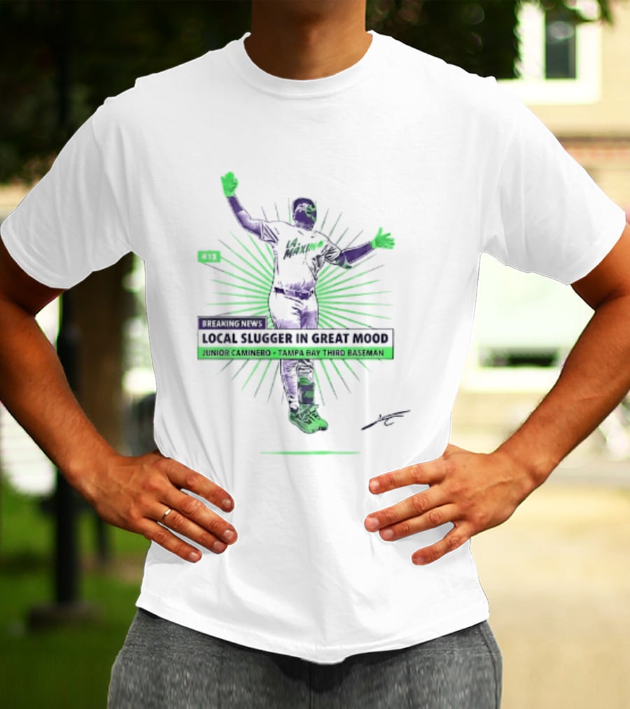 Junior Caminero Tampa Bay Third Baseman Local Slugger In Great Mood T-Shirt