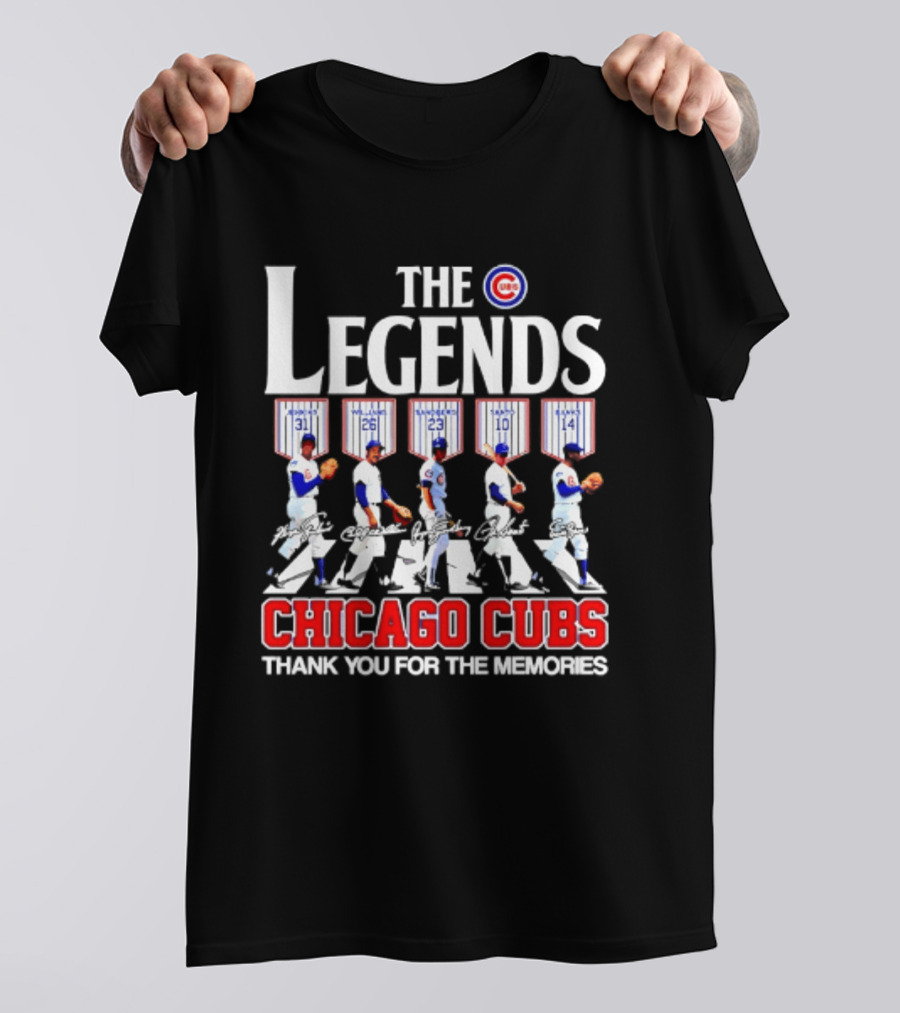 Chicago Cubs The Legends 31 23 10 14 Thank You For The Memories T-Shirt