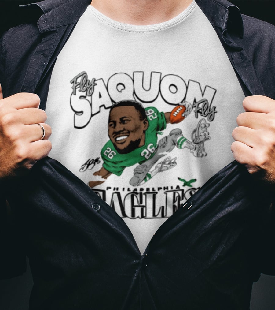 Philadelphia Eagles Saquon Barkley Caricature 26 T-Shirt