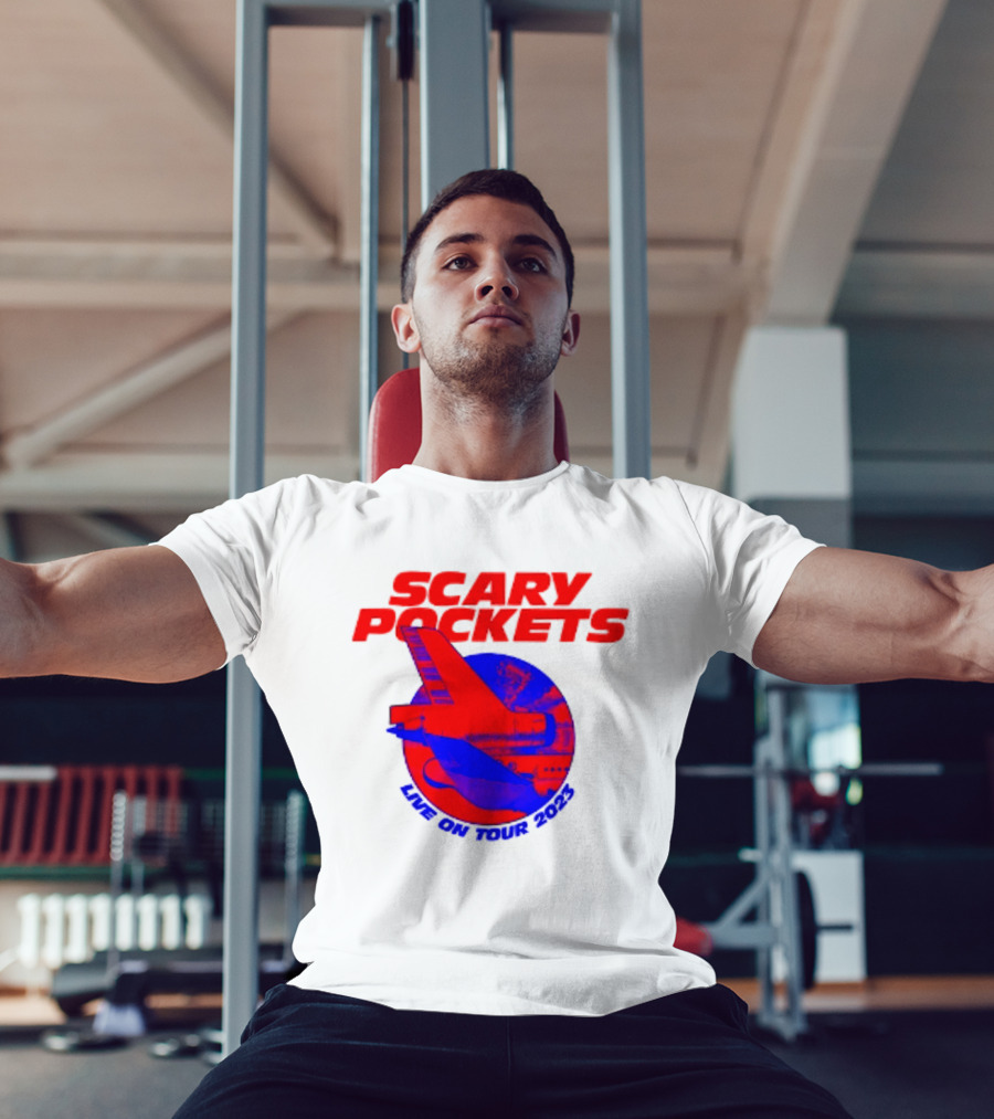 Scary Pockets Live On Tour 2023 Bold Red Airplane T-Shirt