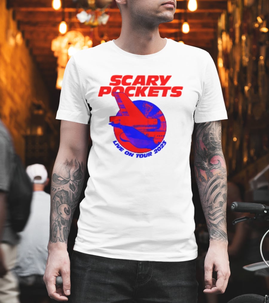 Scary Pockets Live On Tour 2023 Bold Red Airplane T-Shirt