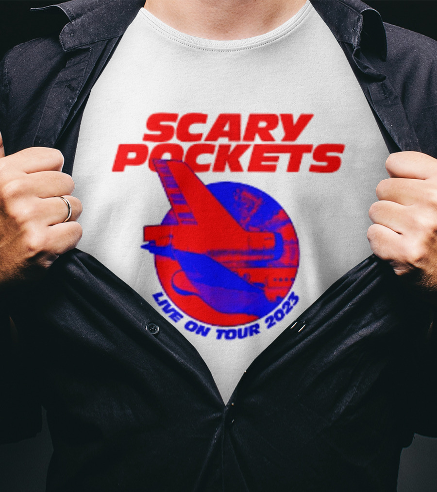 Scary Pockets Live On Tour 2023 Bold Red Airplane T-Shirt