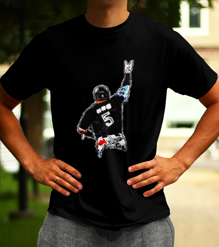 Munetaka Murakami Tokyo Yakult Swallows Jersey Number 5 Baseball Player Celebration T-Shirt