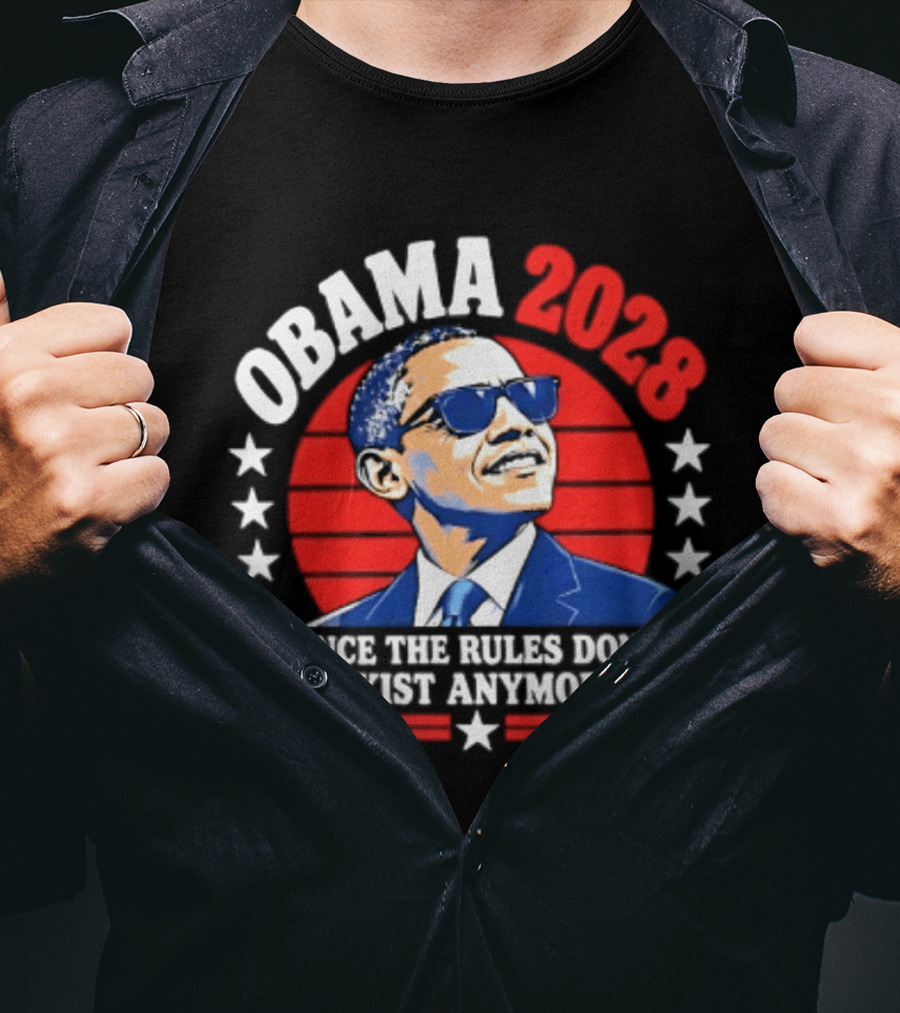 Obama 2028 Since The Rules Don't Exist Anymore Stars Red Circle T-Shirt