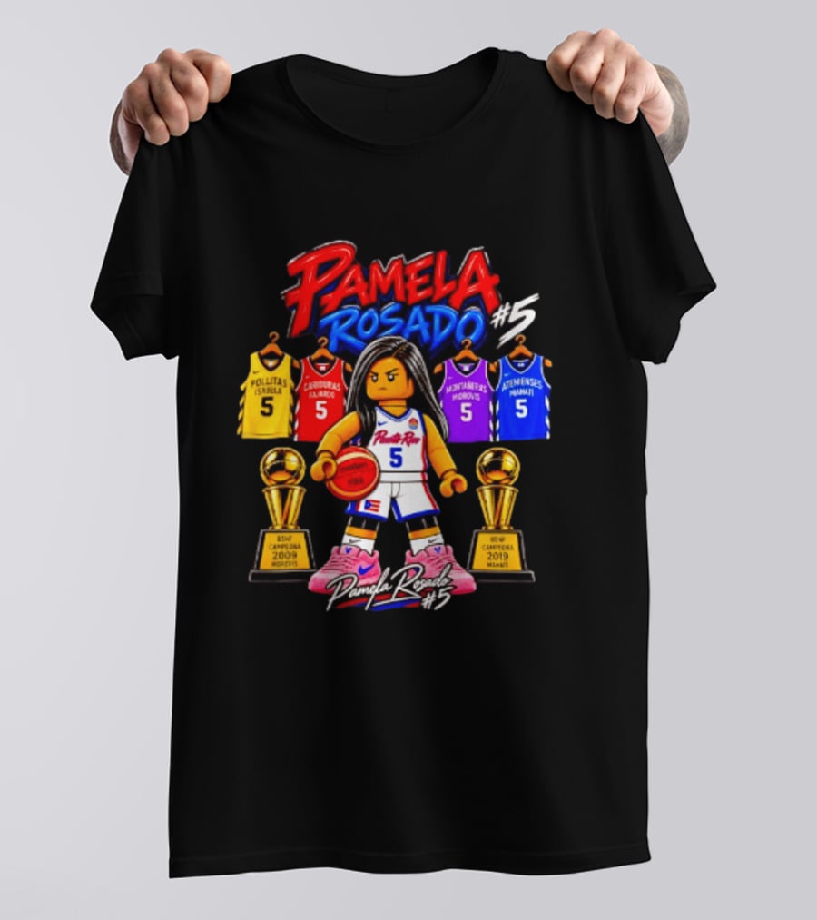 Pamela Rosado #5 Puerto Rico Champion Legacy Basketball Jerseys And Trophies T-Shirt