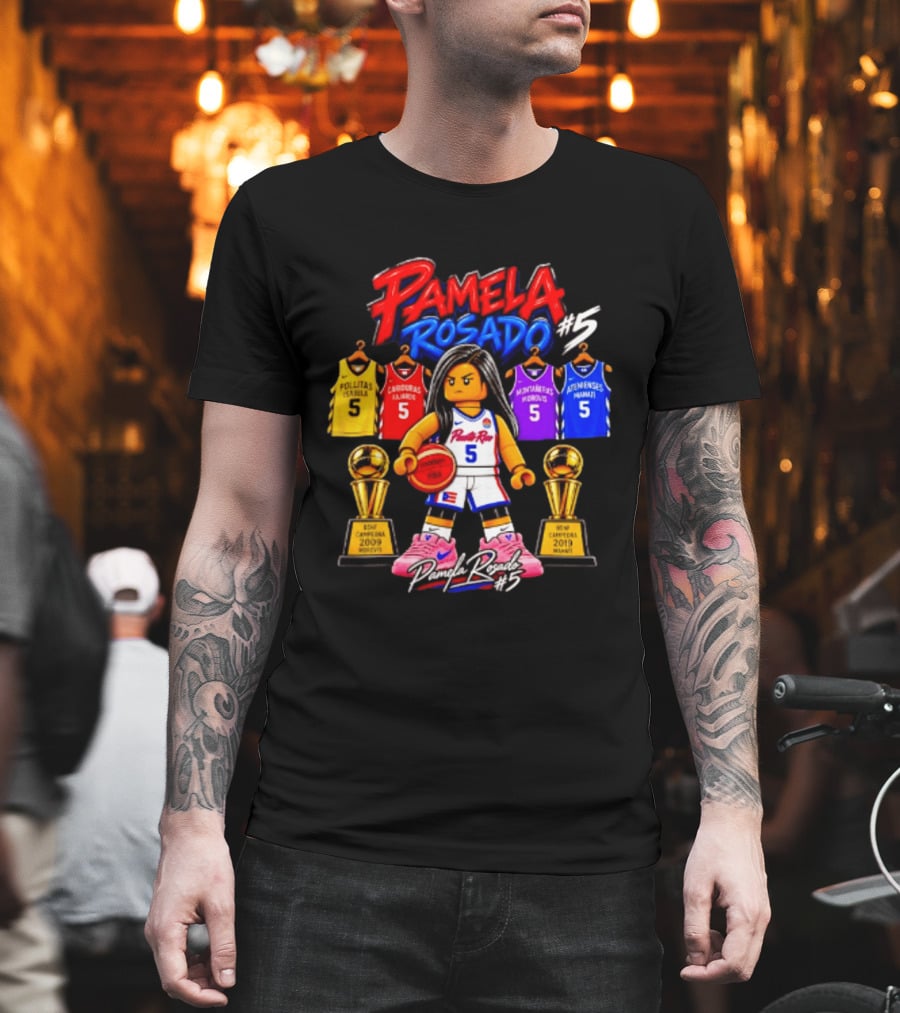 Pamela Rosado #5 Puerto Rico Champion Legacy Basketball Jerseys And Trophies T-Shirt