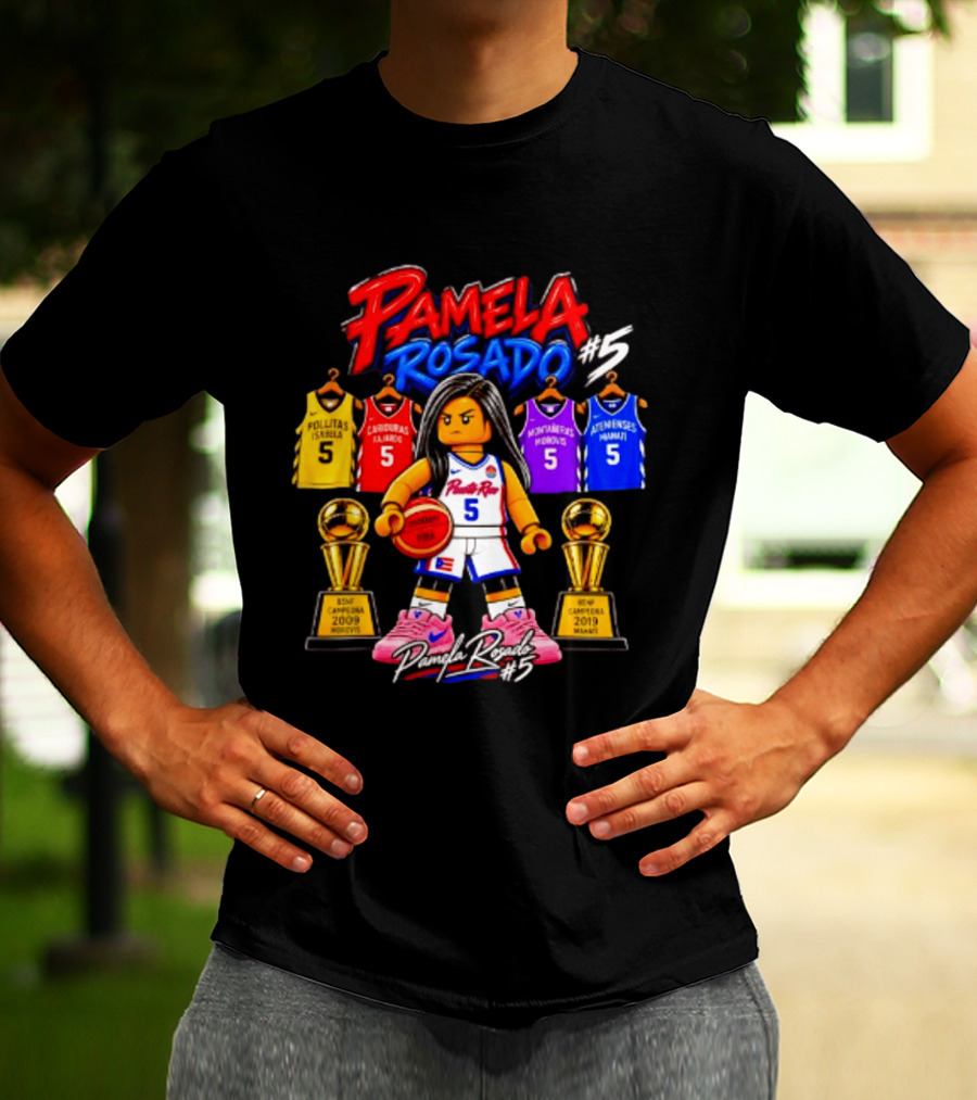 Pamela Rosado #5 Puerto Rico Champion Legacy Basketball Jerseys And Trophies T-Shirt