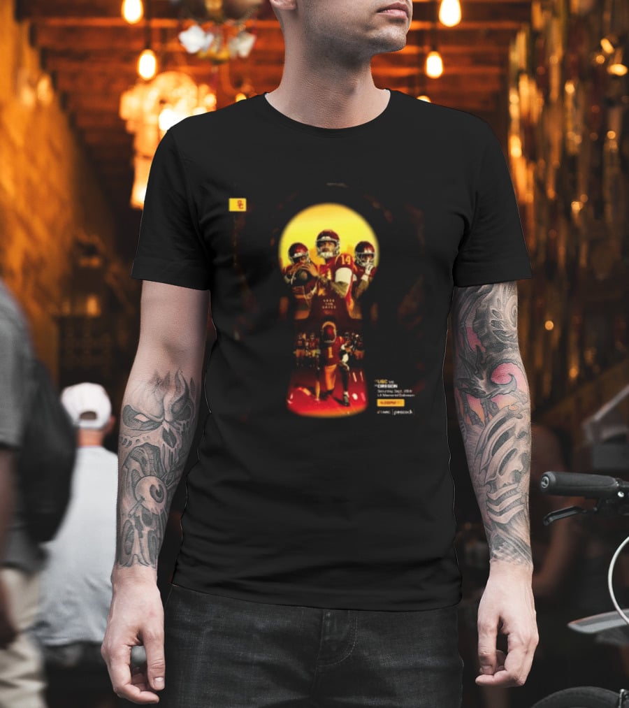 USC Trojans Vs Oregon Ducks Lock The Gates Football Game September 26 2026 L.A. Memorial Coliseum T-Shirt