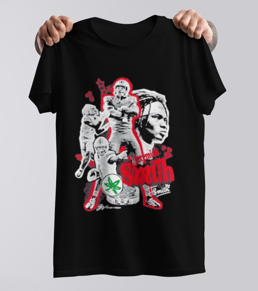 Jeremiah Smith Ohio State Buckeyes Football Collage T-Shirt