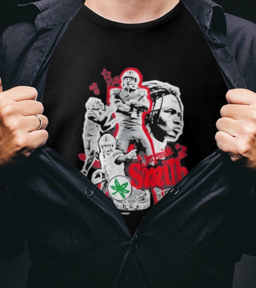 Jeremiah Smith Ohio State Buckeyes Football Collage T-Shirt