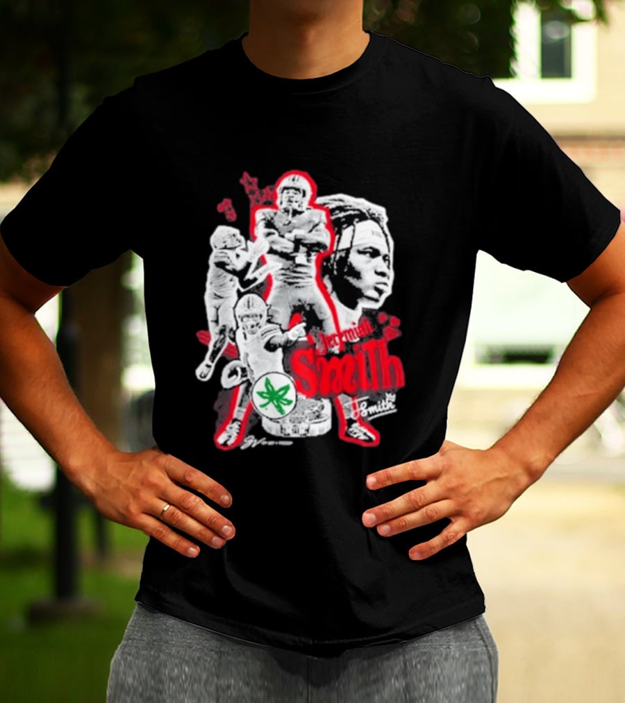 Jeremiah Smith Ohio State Buckeyes Football Collage T-Shirt