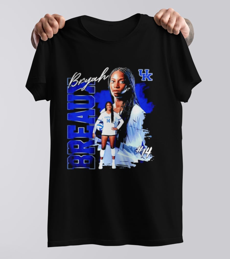 Bryah Breaux 14 Kentucky Wildcats Volleyball UK T-Shirt