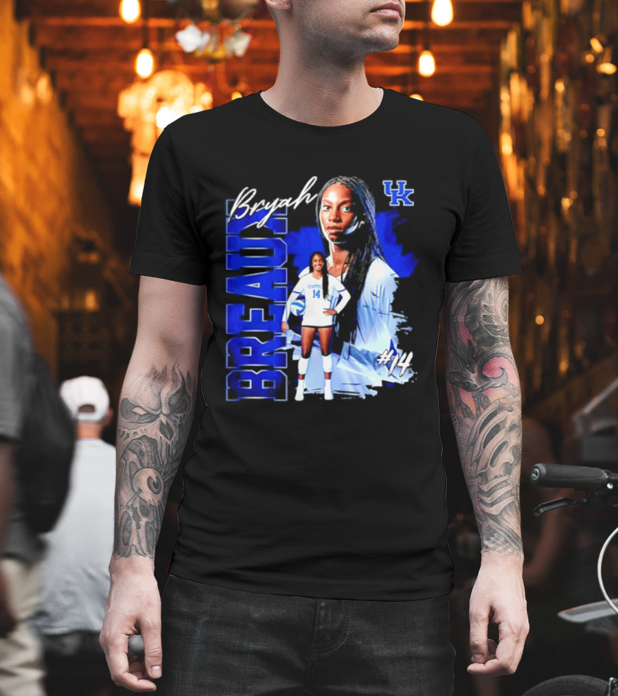 Bryah Breaux 14 Kentucky Wildcats Volleyball UK T-Shirt