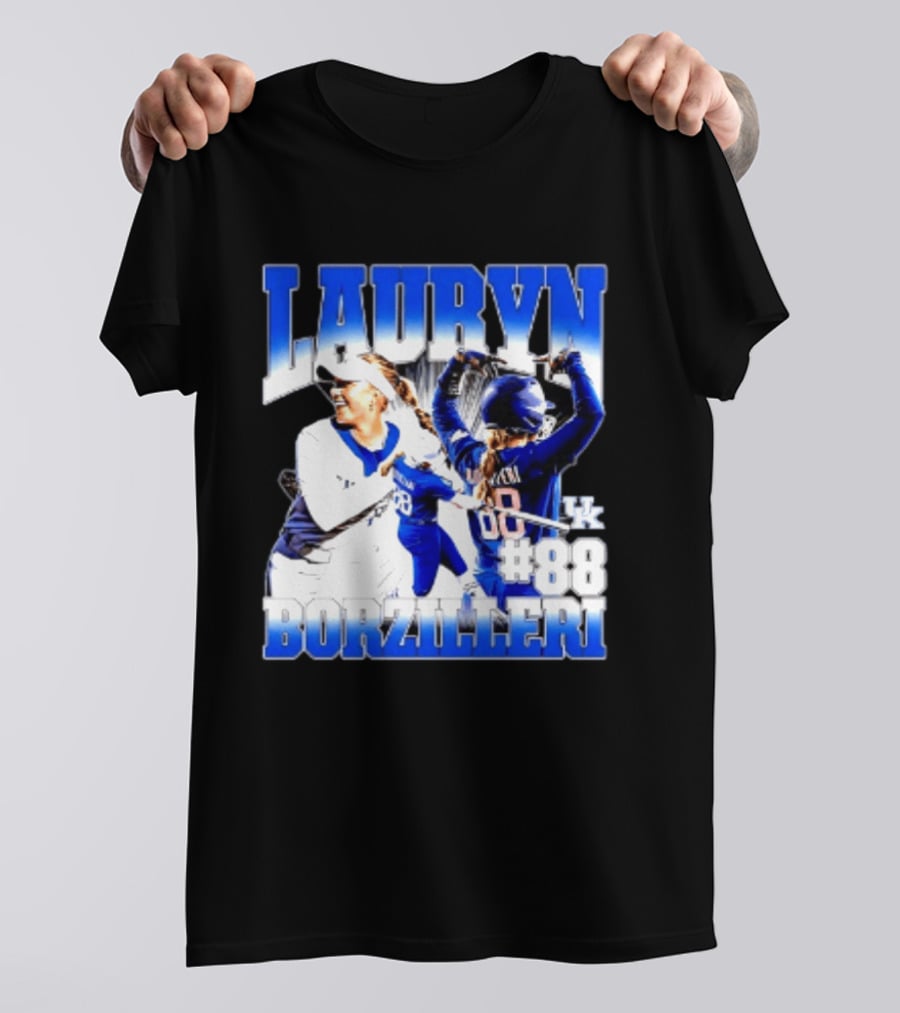 Kentucky Wildcats Lauryn Borzilleri 88 NCAA Softball Player T-Shirt
