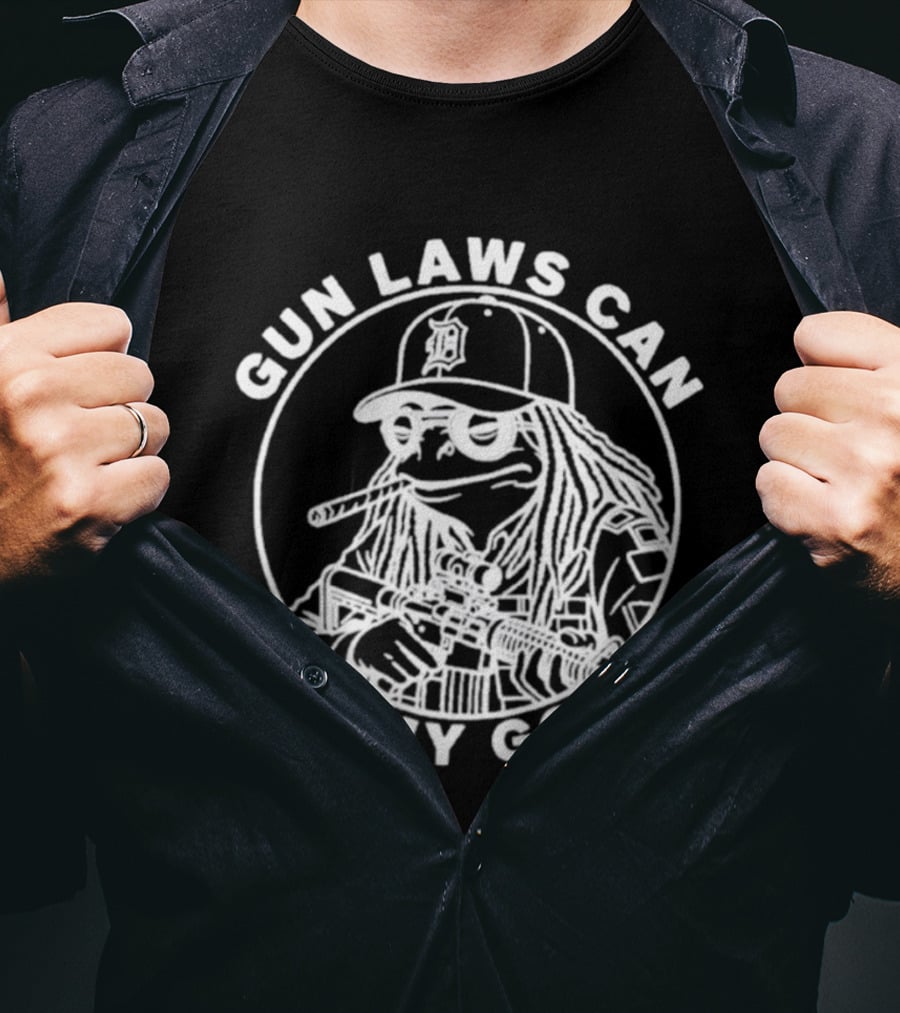 Gun Laws Can Eat My Gooch Frog Meme Baseball Cap With Cigar T-Shirt