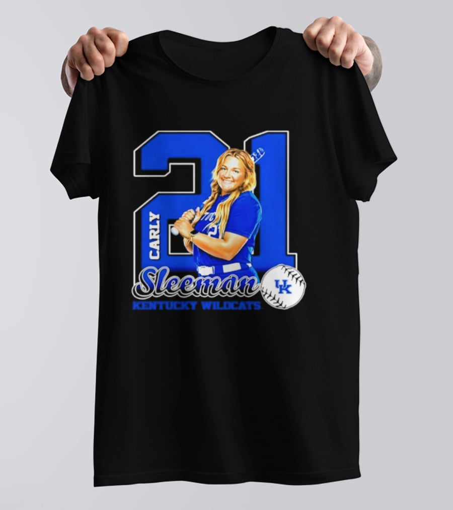 Carly Sleeman 21 Kentucky Wildcats NCAA Softball UK T-Shirt