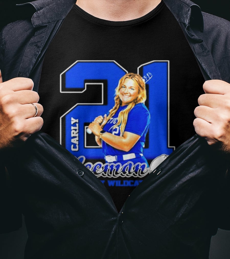 Carly Sleeman 21 Kentucky Wildcats NCAA Softball UK T-Shirt