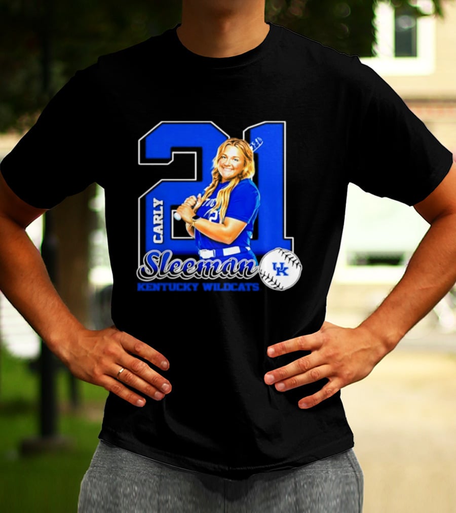 Carly Sleeman 21 Kentucky Wildcats NCAA Softball UK T-Shirt