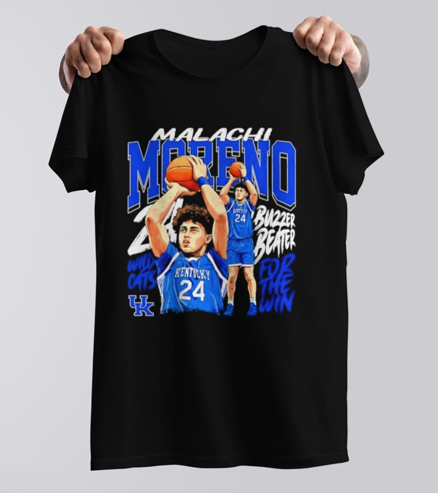 Malachi Moreno Kentucky Wildcats 24 Buzzer Beater For The Win T-Shirt