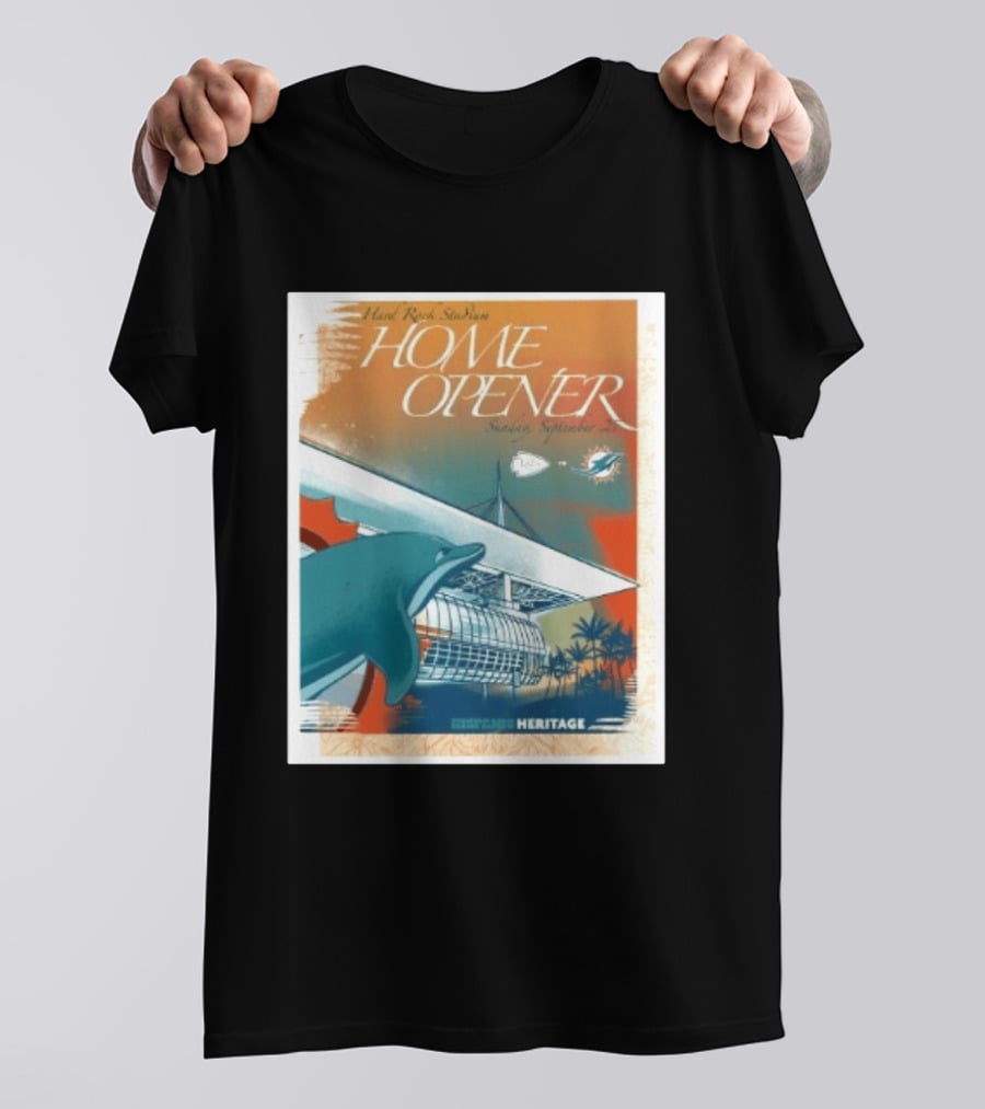 Hard Rock Stadium Home Opener Miami Dolphins Vs Kansas City Chiefs Sunday September 27 2026 Heritage T-Shirt