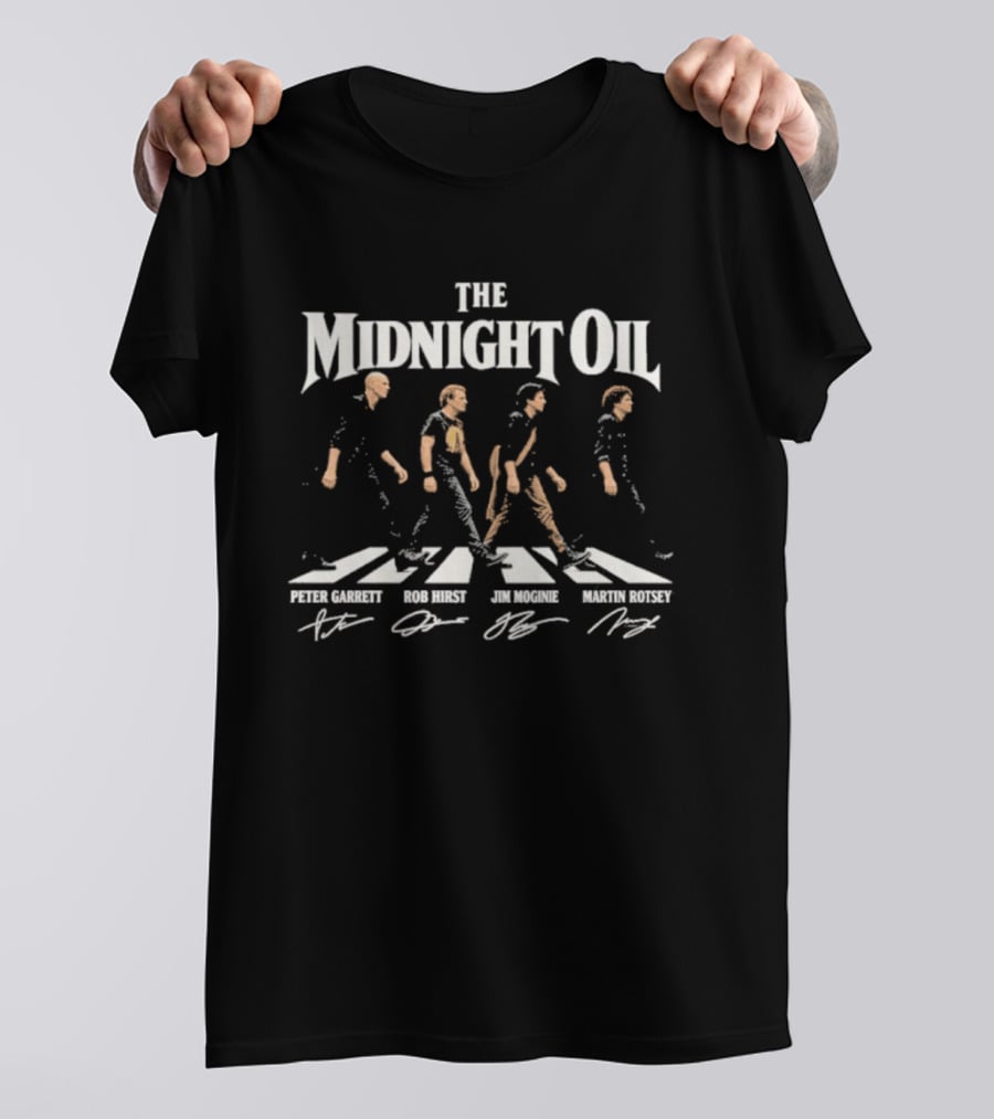 The Midnight Oil Abbey Road Peter Garrett Rob Hirst Jim Moginie Martin Rotsey T-Shirt