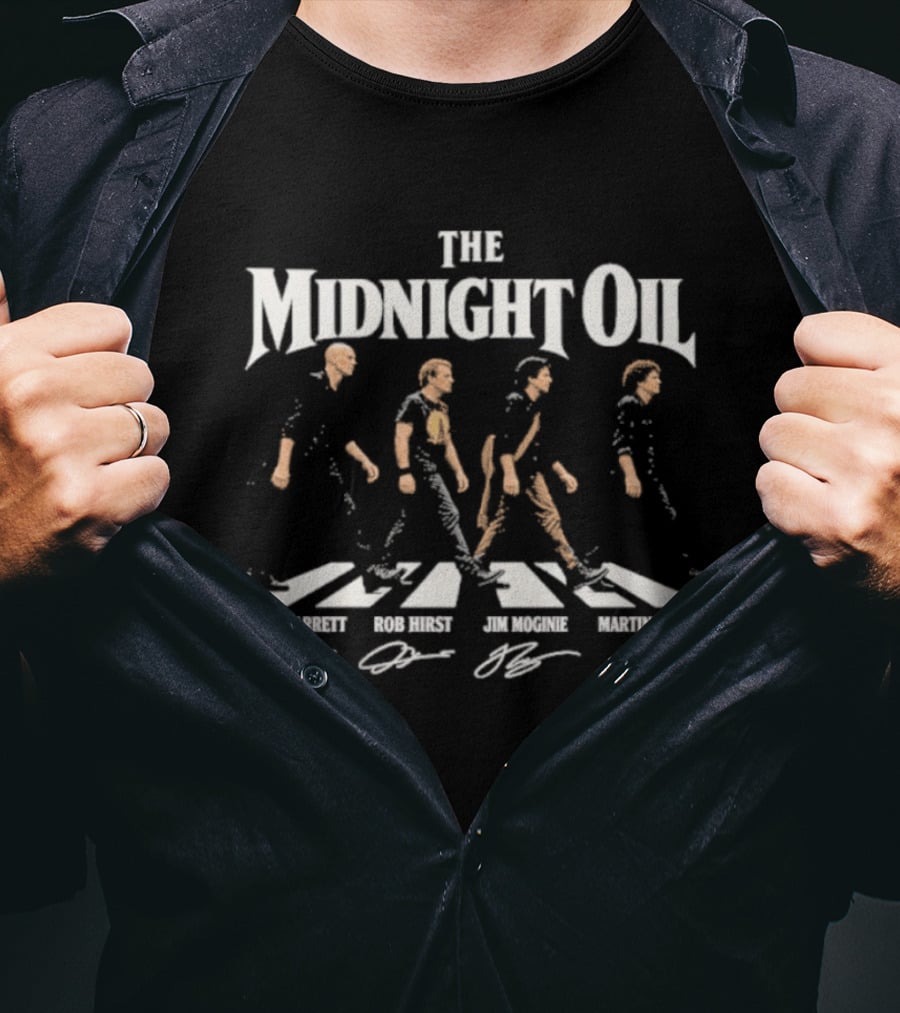 The Midnight Oil Abbey Road Peter Garrett Rob Hirst Jim Moginie Martin Rotsey T-Shirt