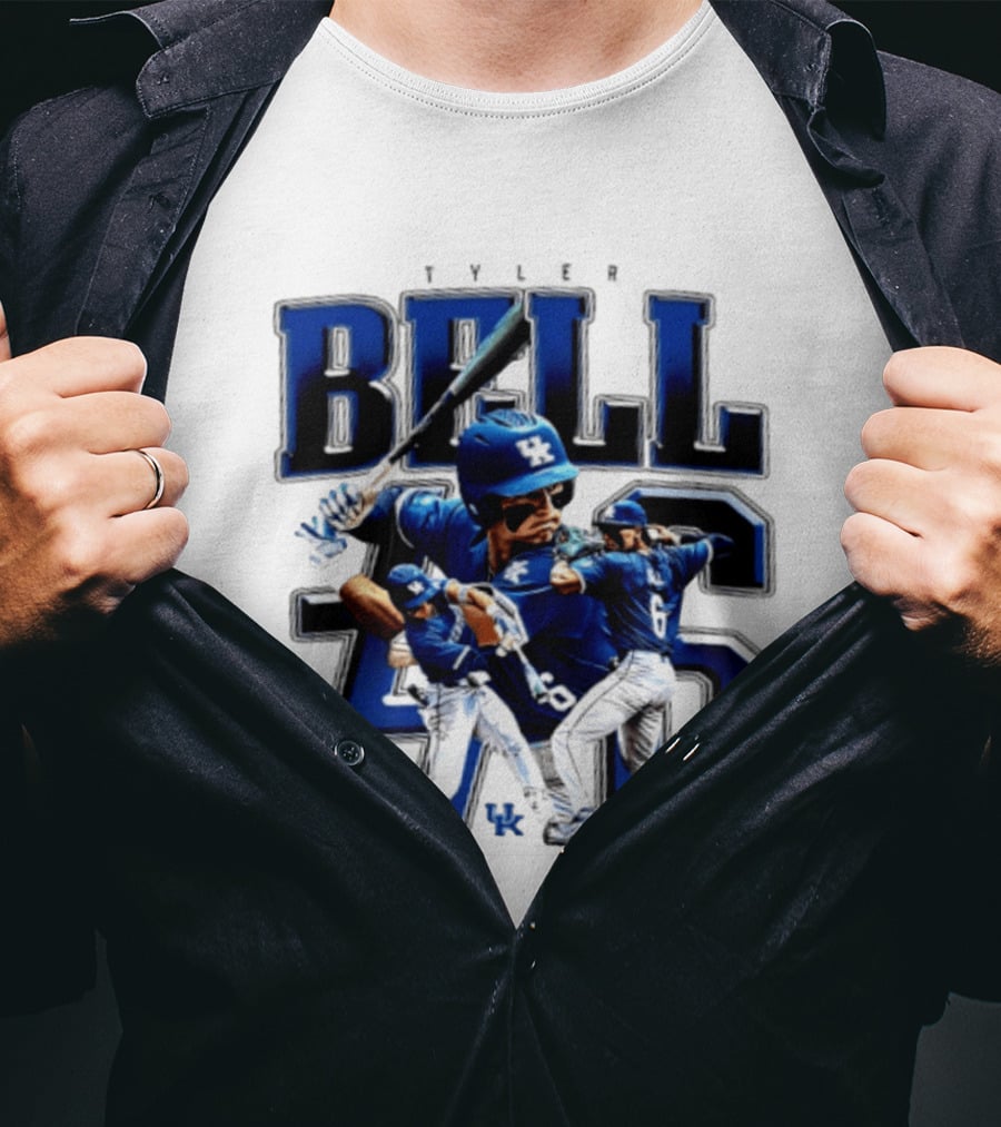 Tyler Bell 6 Kentucky Wildcats NCAA Baseball Player T-Shirt