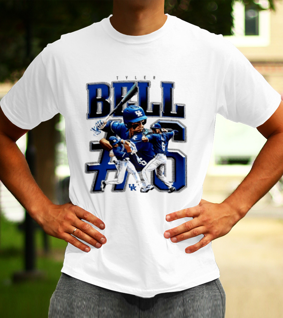 Tyler Bell 6 Kentucky Wildcats NCAA Baseball Player T-Shirt
