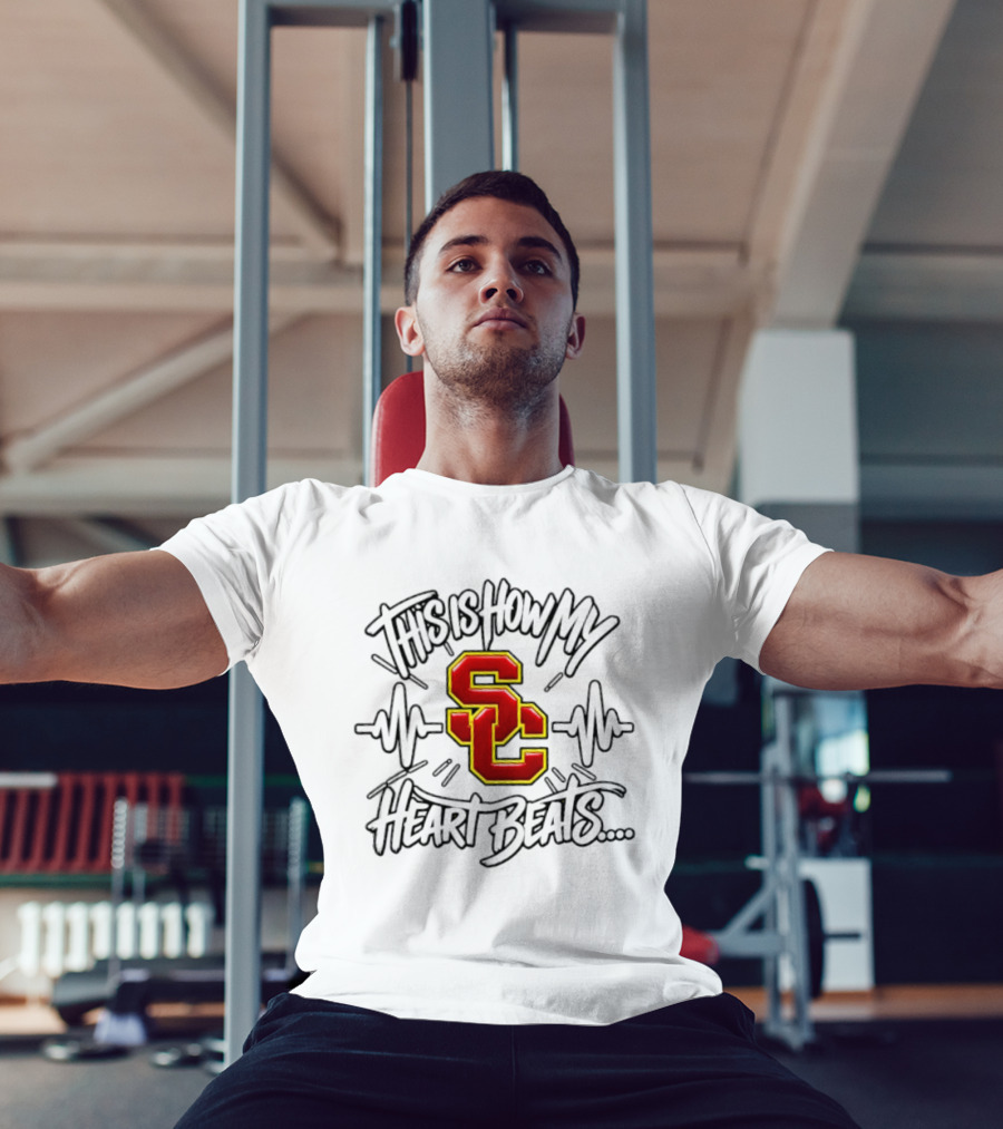 USC Trojans This Is How My Heart Beats NCAA Football T-Shirt