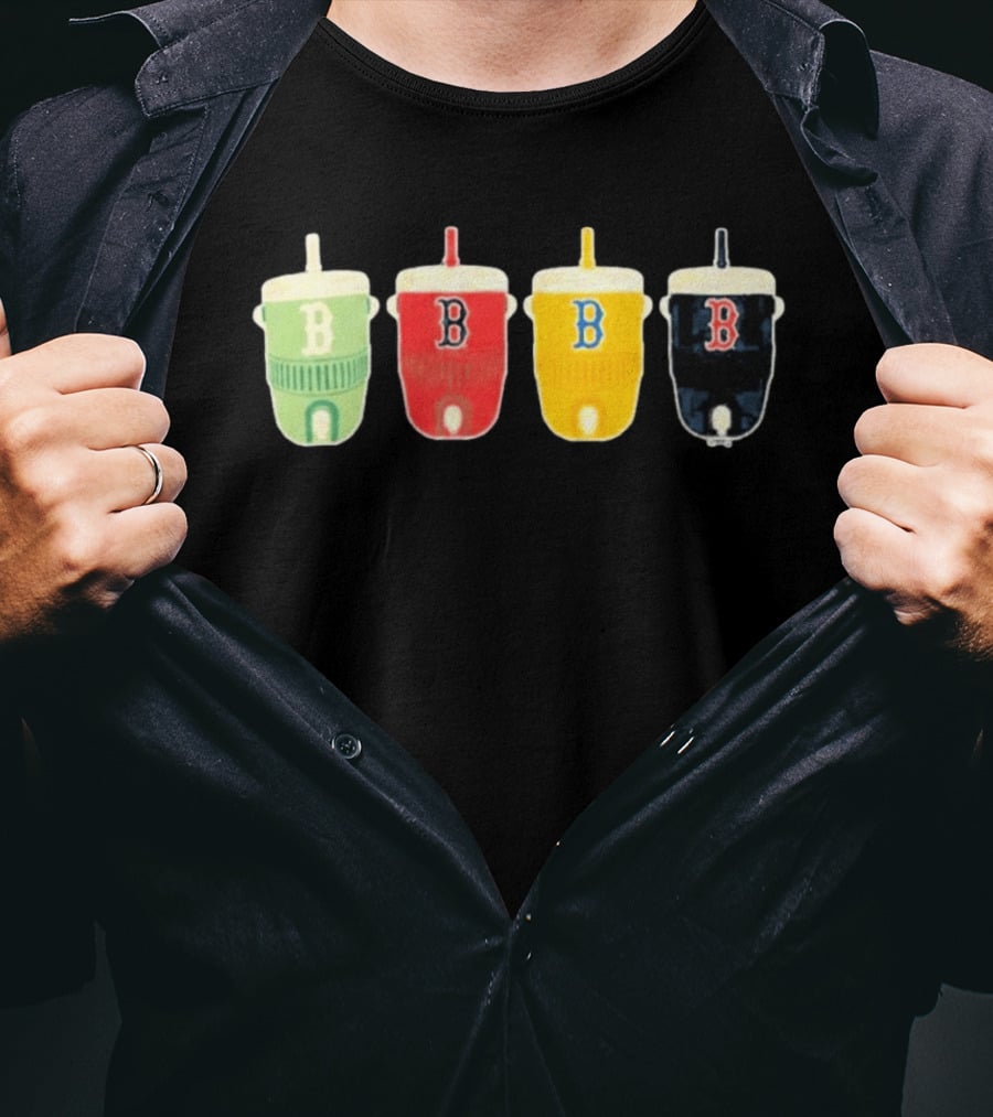 Boston Red Sox Multi Color B Cups Collection T-Shirt