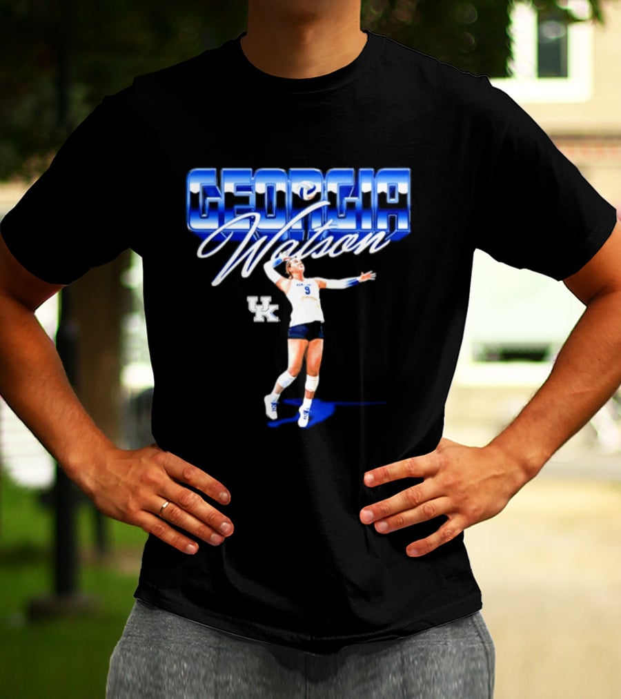 Georgia Watson 9 Kentucky Wildcats NCAA Women's Volleyball Player T-Shirt