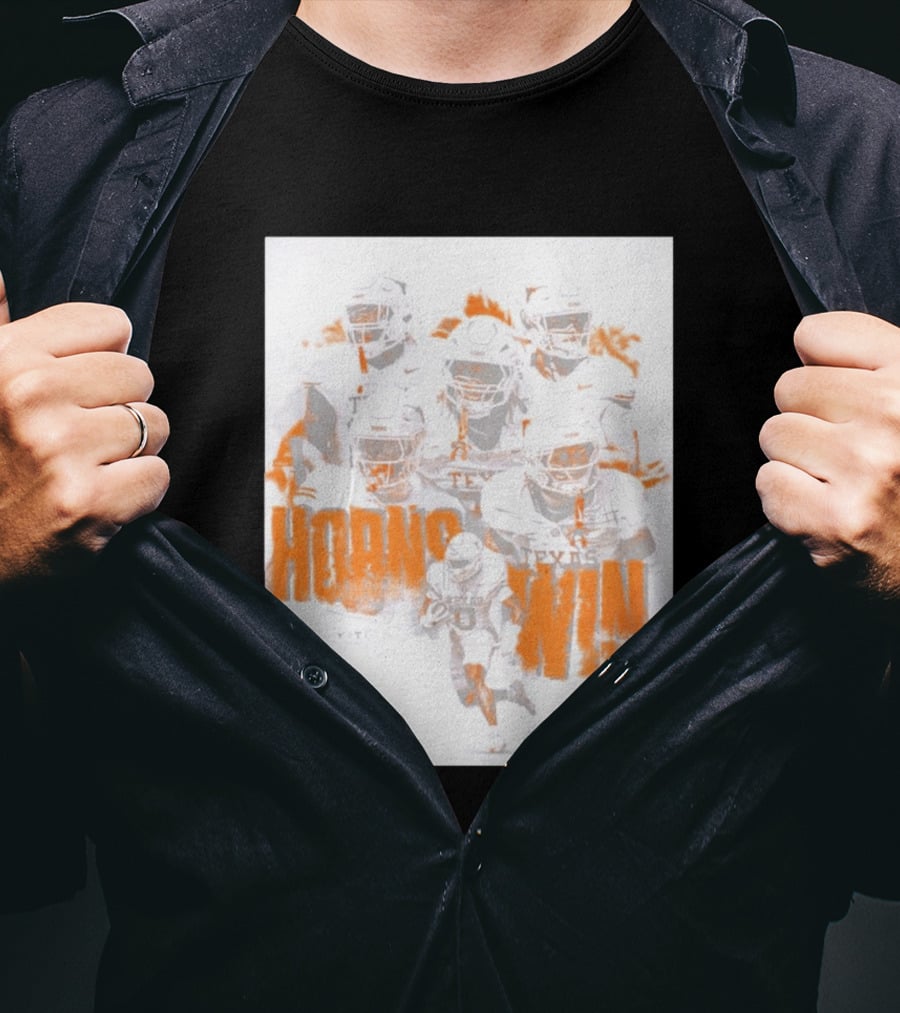 Texas Football Horns Win Burnt Orange 2026 T-Shirt