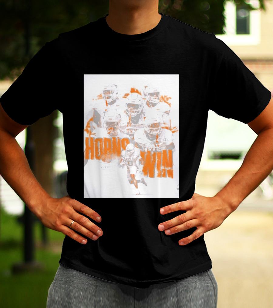 Texas Football Horns Win Burnt Orange 2026 T-Shirt
