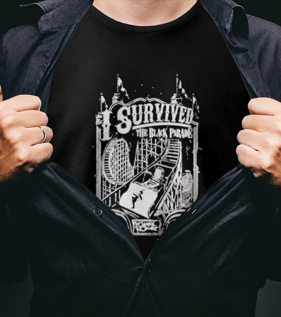 Survived The Black Parade Roller Theme Park Experience T-Shirt