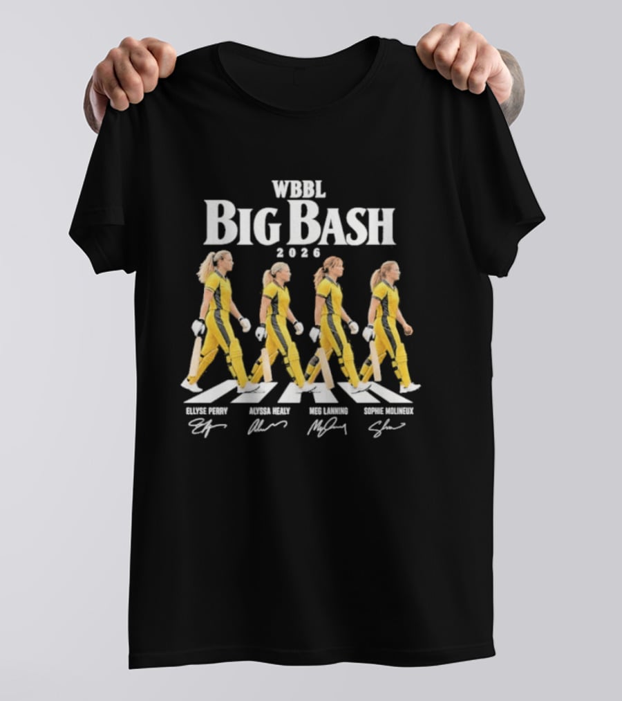 WBBL Big Bash 2026 Abbey Road Ellyse Perry Alyssa Healy Meg Lanning Sophie Molineux T-Shirt