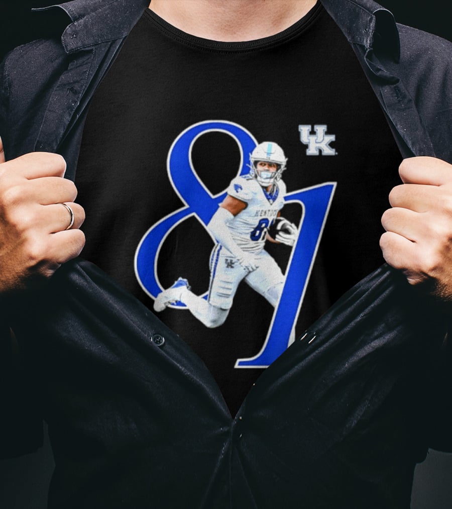 Willie Rodriguez 81 Kentucky Wildcats NCAA Football Player Number T-Shirt