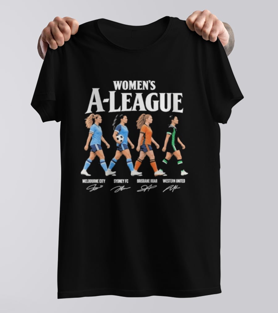 Women's A League Melbourne City Sydney FC Brisbane Roar Western United Abbey Road T-Shirt
