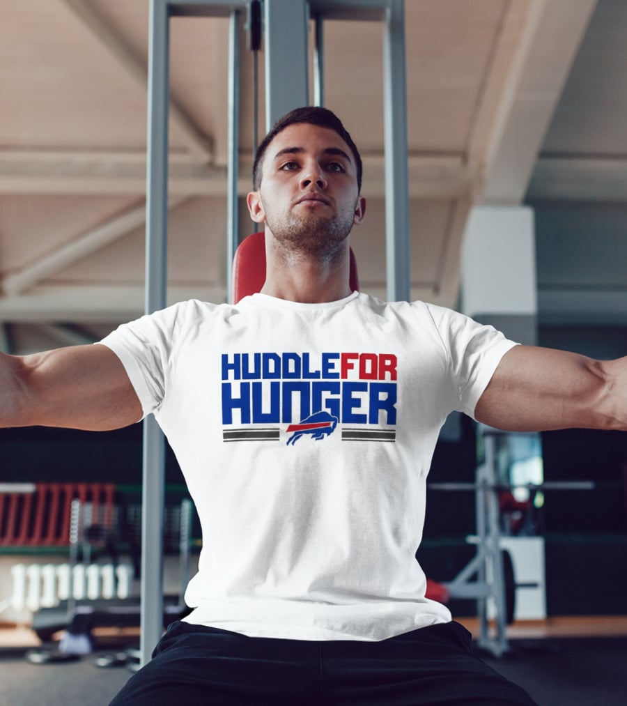 Buffalo Bills Huddle For Hunger Initiative With Joe Brady T-Shirt