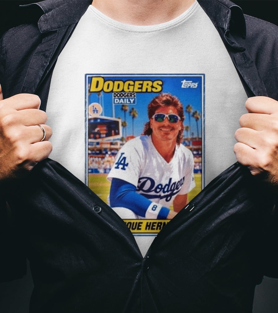 Dodgers Daily Enrique Hernandez Topps LA Baseball T-Shirt
