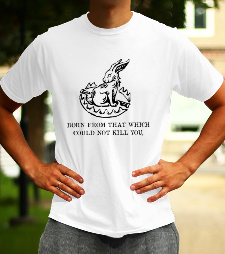 Rabbit Born From That Which Could Not Kill You Egg Shell Triumphant Resilience T-Shirt