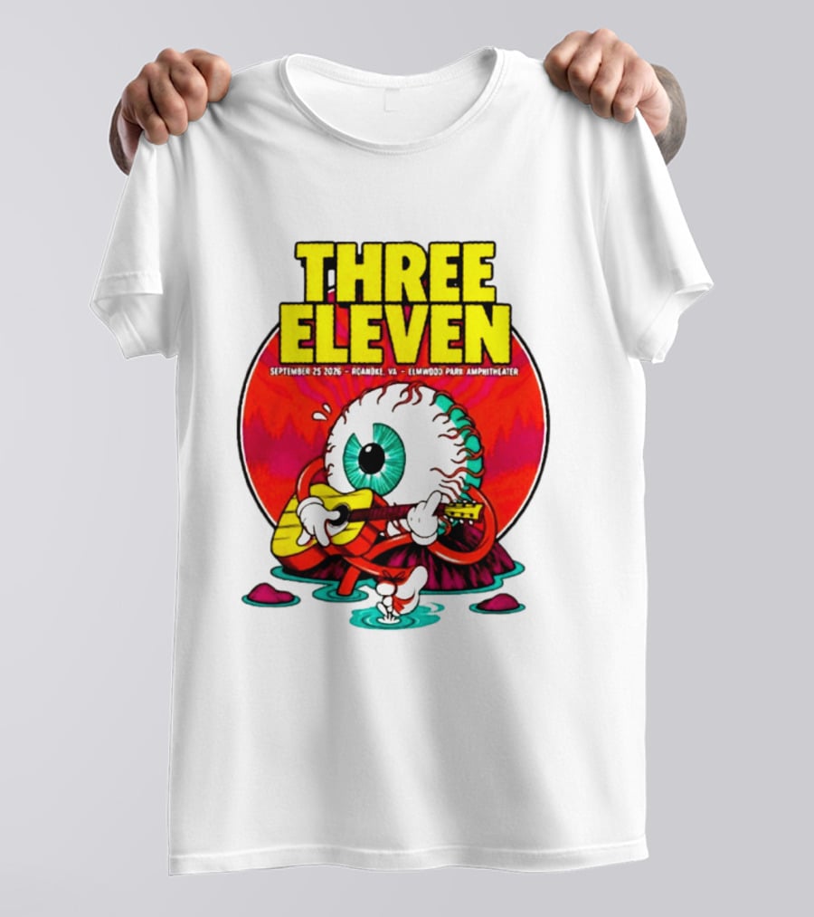 THREE ELEVEN September 25 2026 Roanoke VA Elmwood Park Amphitheater Event T-Shirt