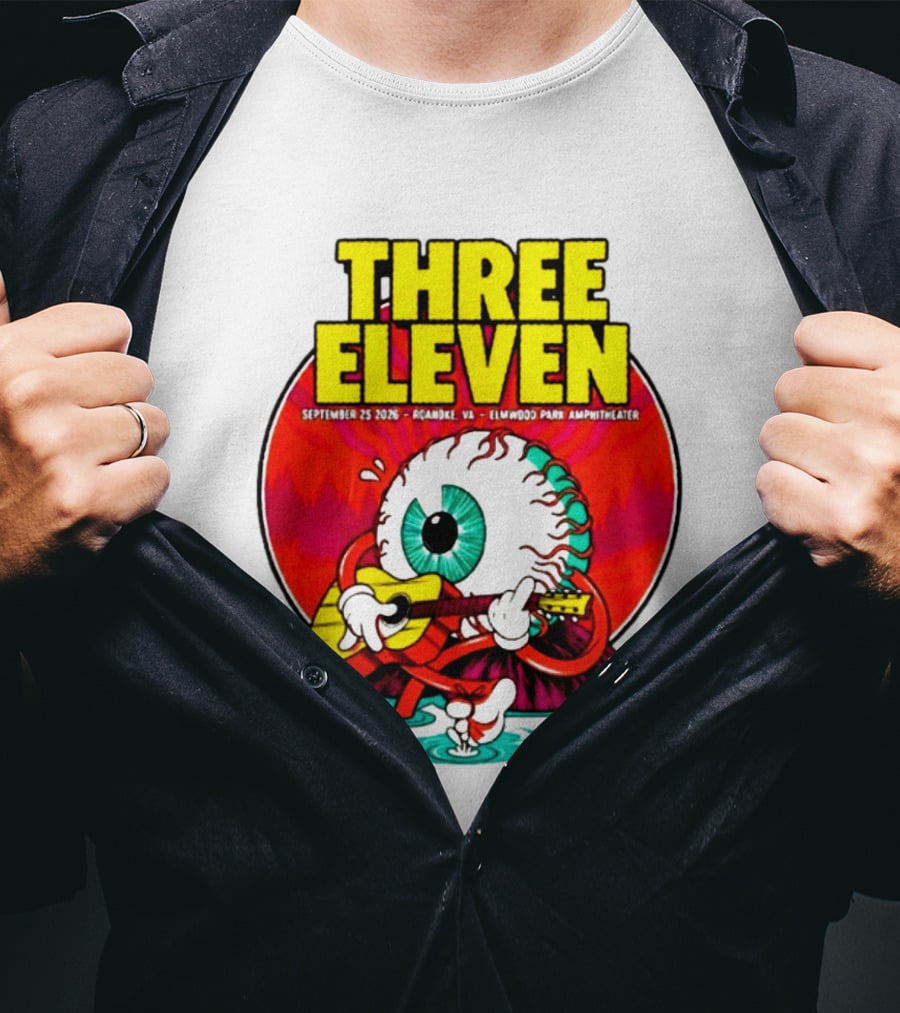 THREE ELEVEN September 25 2026 Roanoke VA Elmwood Park Amphitheater Event T-Shirt