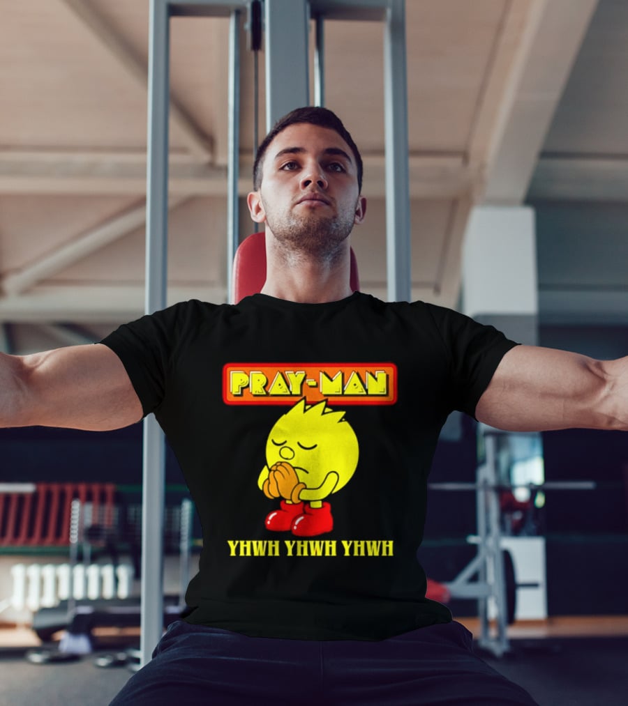 Pray Man YHWH Spiritual Pac Man Symbolism T-Shirt