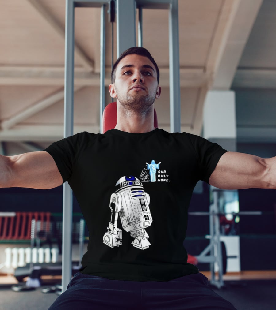 R2 D2 Our Only Hope Star Wars Sci Fi Droid Hologram T-Shirt