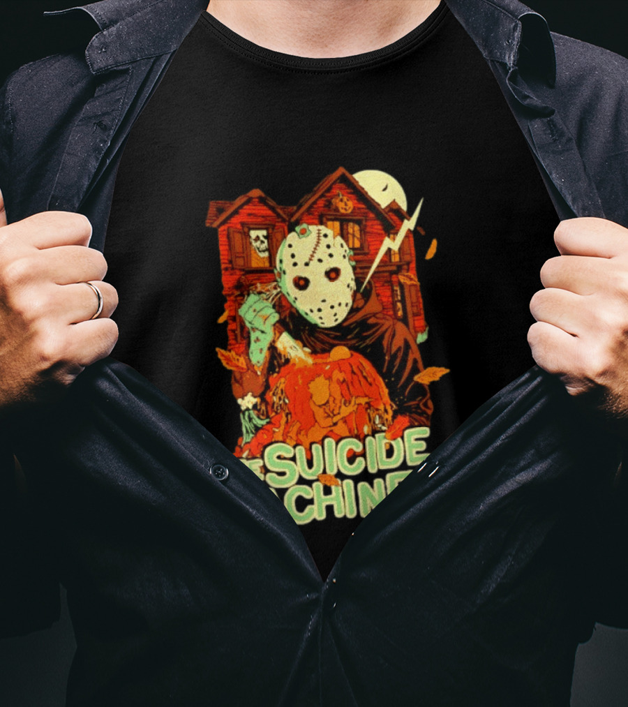 The Suicide Machines Jason Voorhees Pumpkin Halloween House Lightning T-Shirt