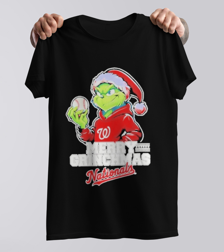 Grinch Merry Grinchmas Washington Nationals Baseball Christmas 2026 T-Shirt