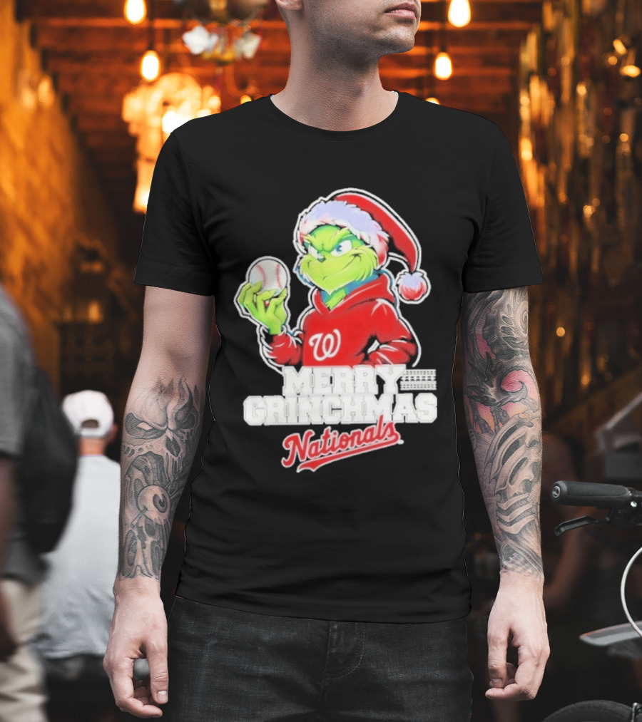 Grinch Merry Grinchmas Washington Nationals Baseball Christmas 2026 T-Shirt